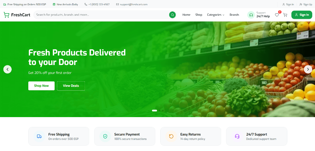 FreshCart E-Commerce Platform